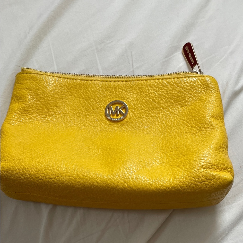 Michael Kors Sunburst Yellow Leather Pouch